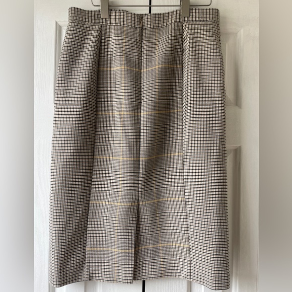 Ann Taylor Glen Check Seamed Pencil Skirt - Picture 3 of 6